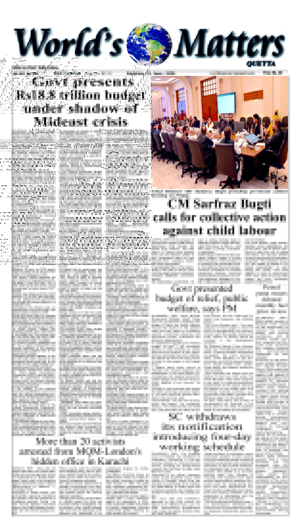Saturday: 13.06.2026 - Page 1