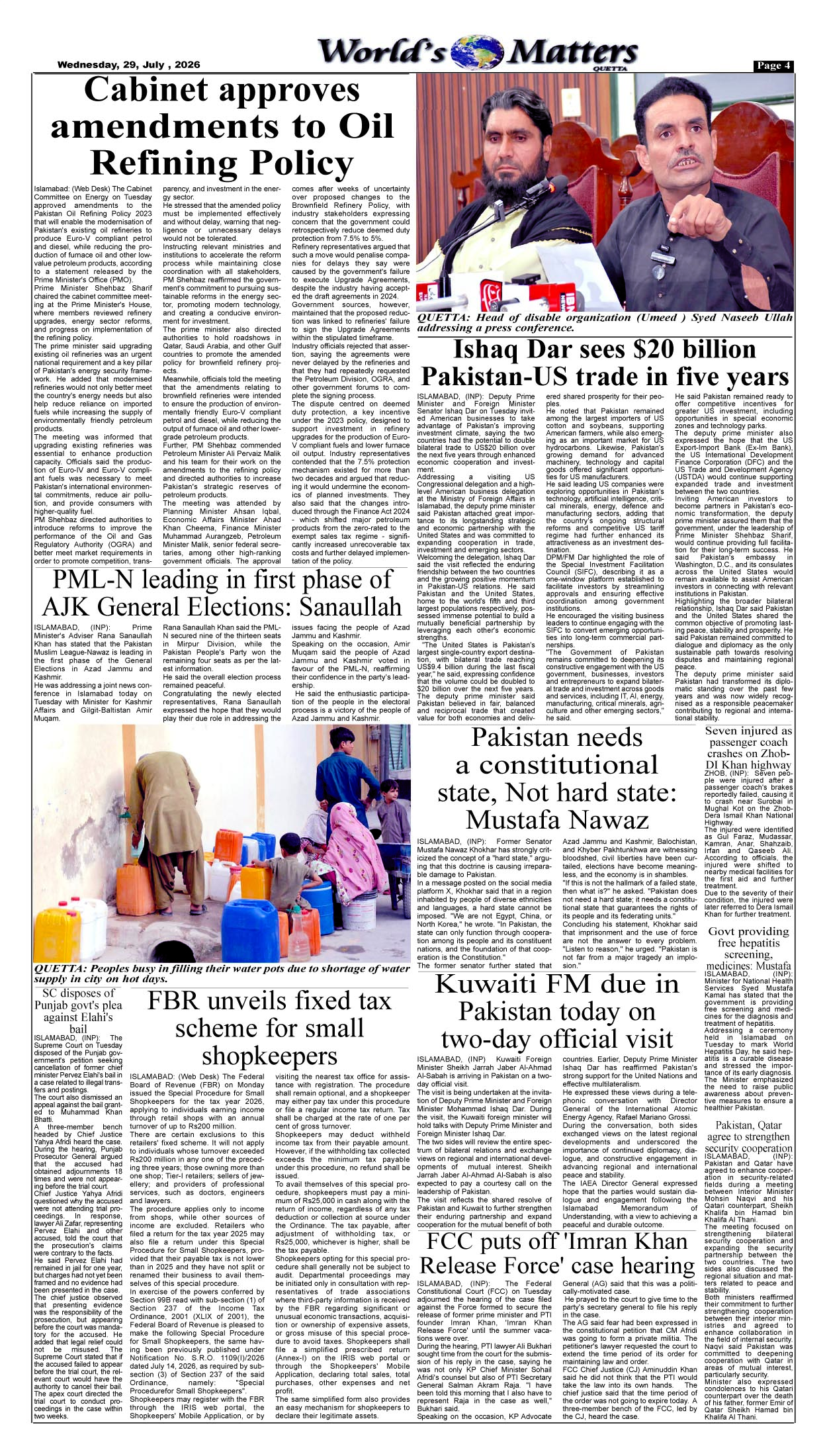 Wednesday: 29.07.2026 - Page 2